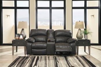 Ashley Living Room Dunwell Power Reclining Loveseat with Console 5160118