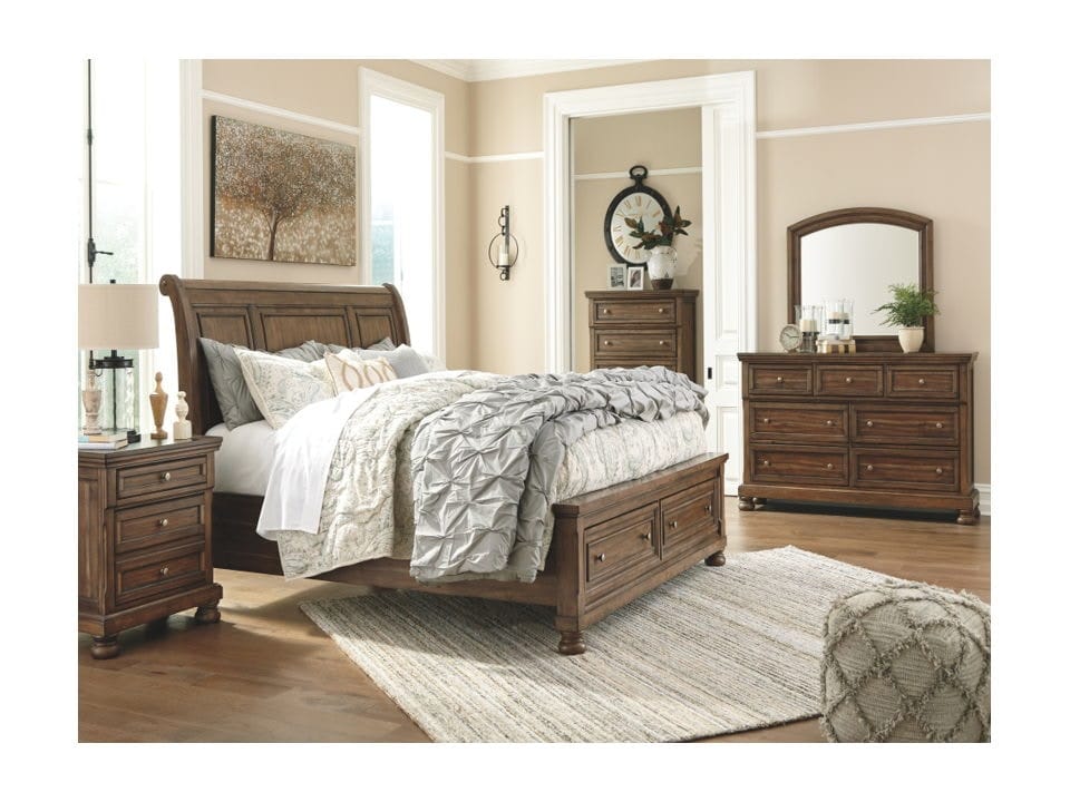 Ashley Bedroom 6 Piece King Sleigh Storage Bed Set B719-31-36-46-78-76-99
