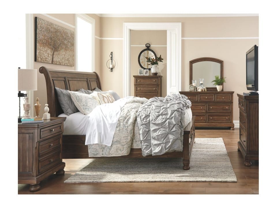 Ashley Bedroom 5 Piece California King Sleigh Bed with Storage Set B719-31-36-78-76-95