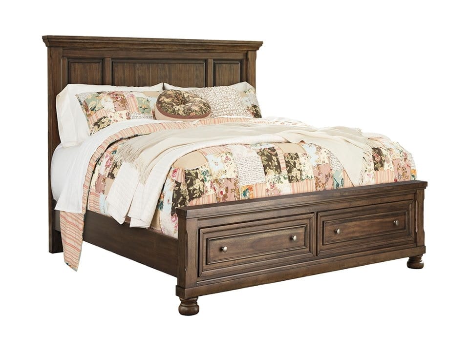 Ashley Bedroom Queen Panel Bed with Storage B719-5...