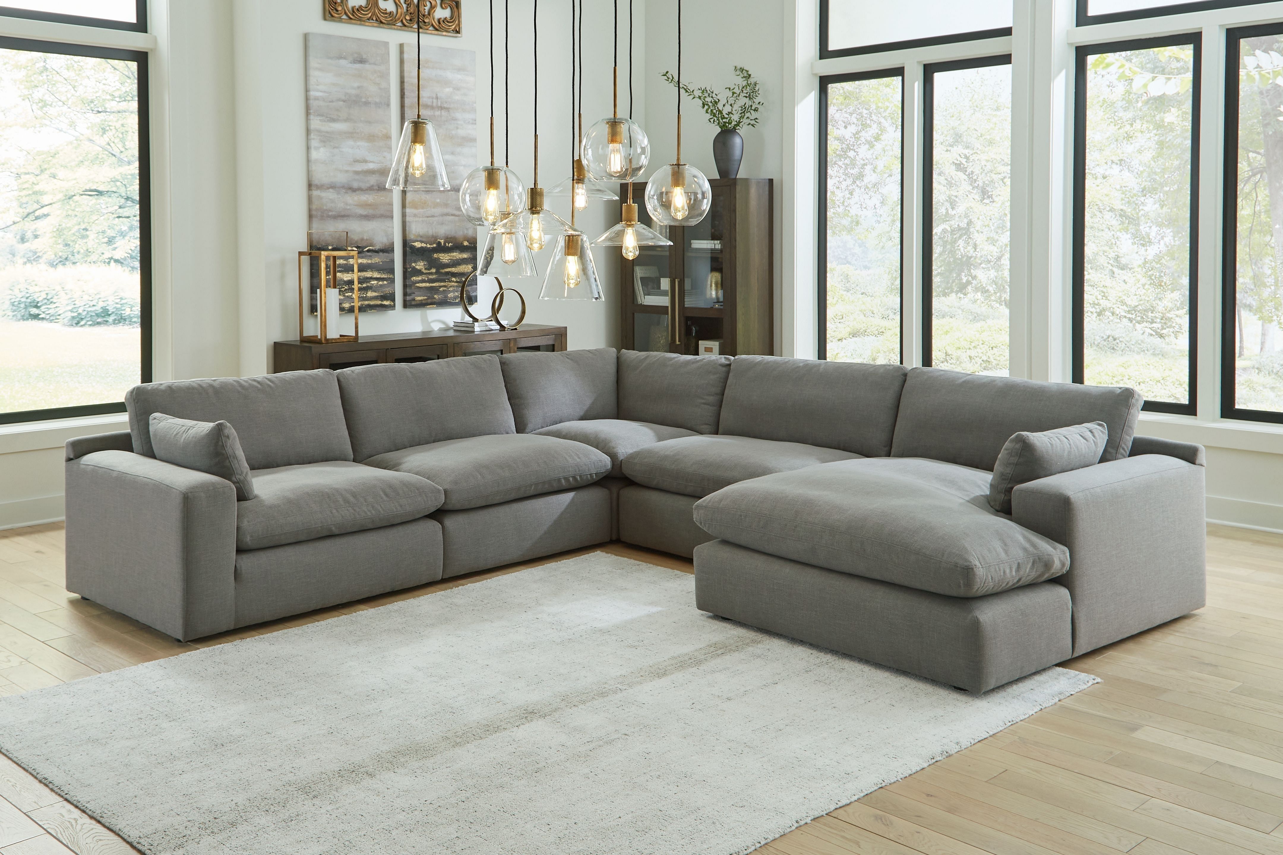 Living Room Sectionals Ashley Living Room Sectional 10007 64 46 77 46   Ashley Furniture 10007 64 46 77 46 17 Elyza Smoke Right Arm  1 