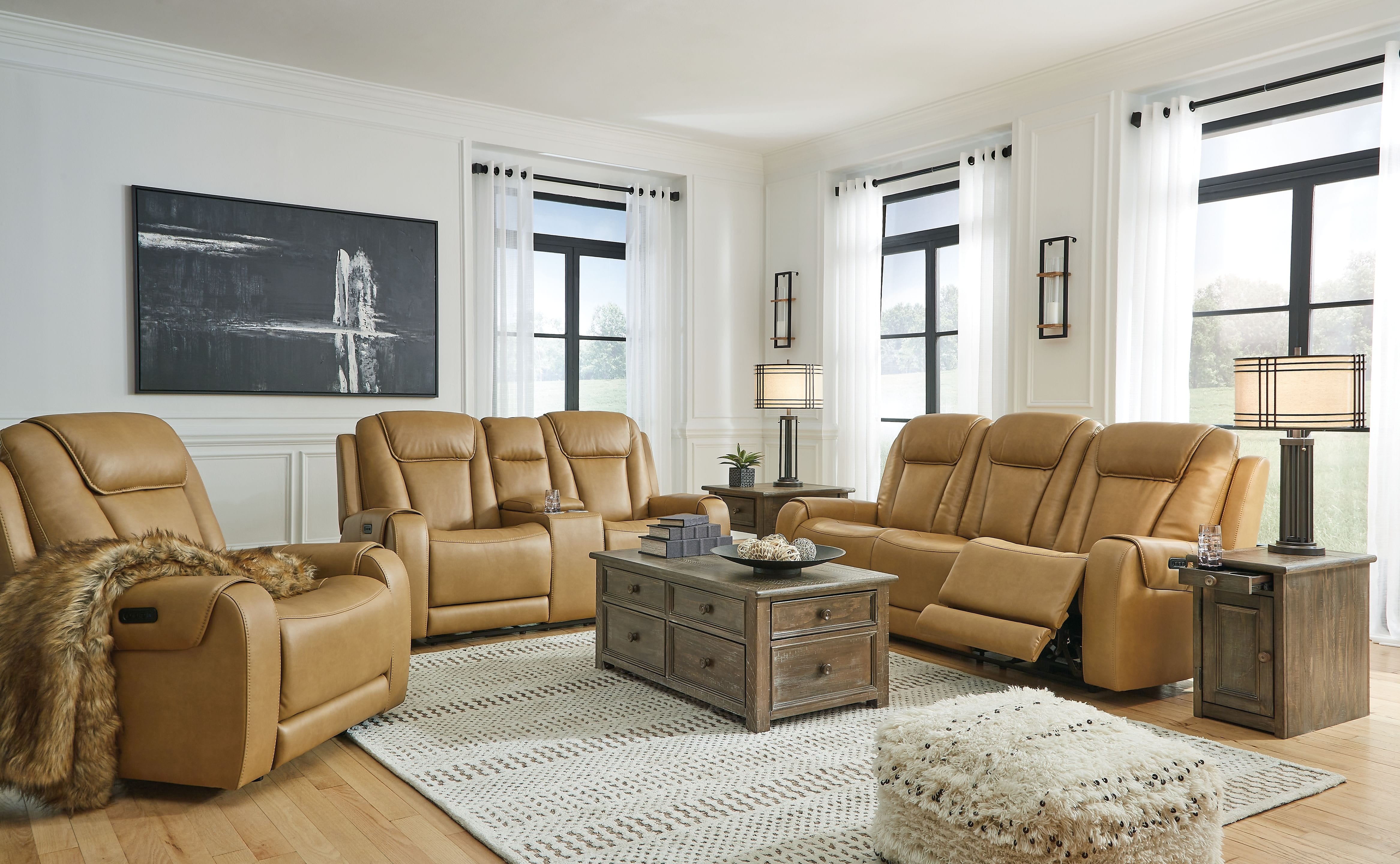 Ashley Living Room 3 Piece Power Reclining Living Room Set 11807-15-18-13