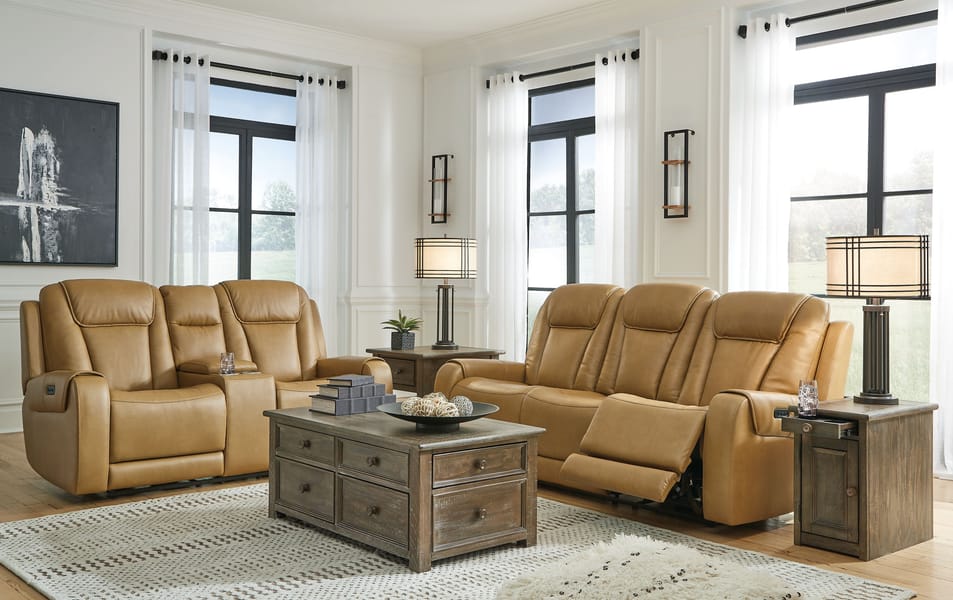 Ashley Living Room 2 Piece Power Reclining Sofa and Loveseat 11807-15-18