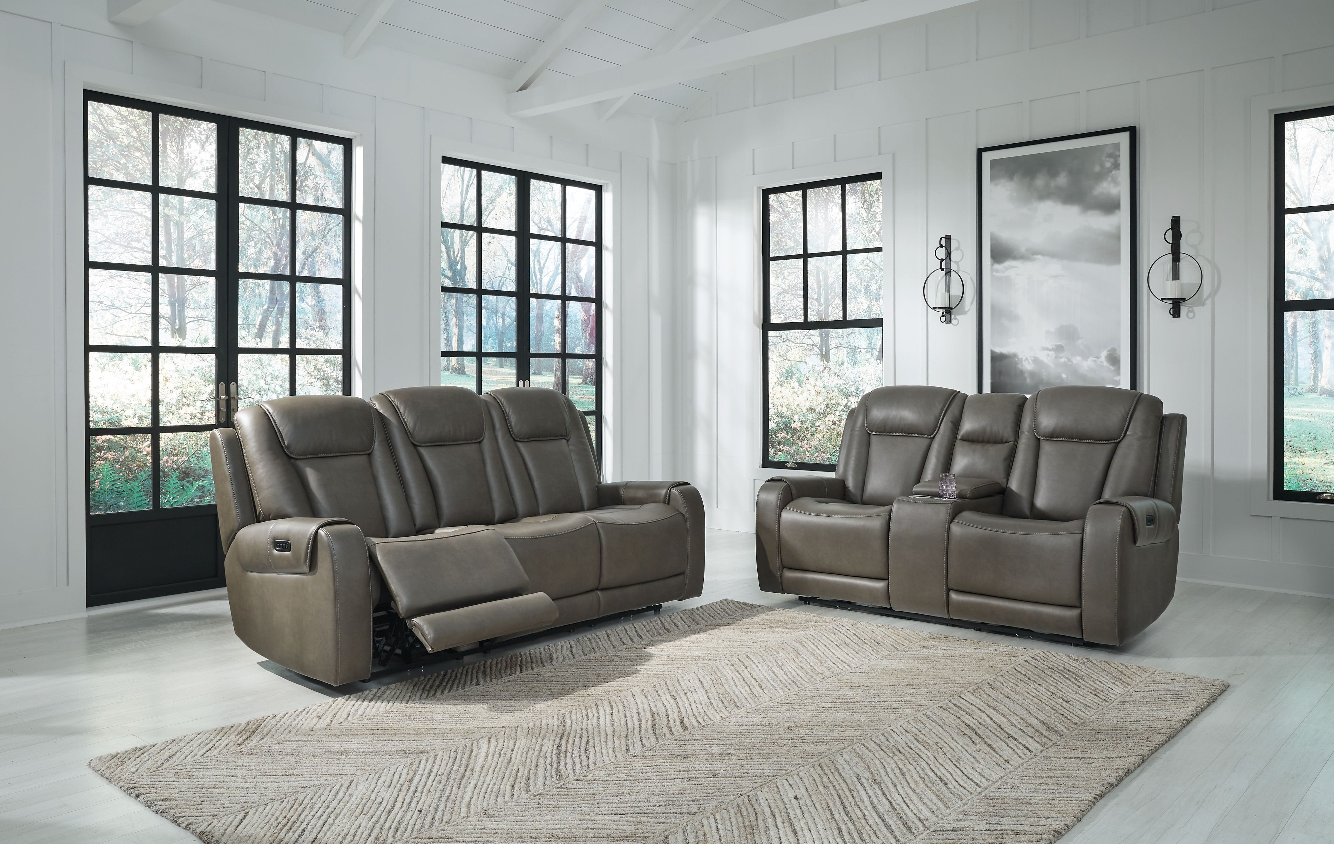 Ashley Living Room 2 Piece Power Reclining Sofa and Loveseat 11808-15-18