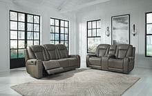 Ashley Living Room 2 Piece Power Reclining Sofa and Loveseat 11808-15-18