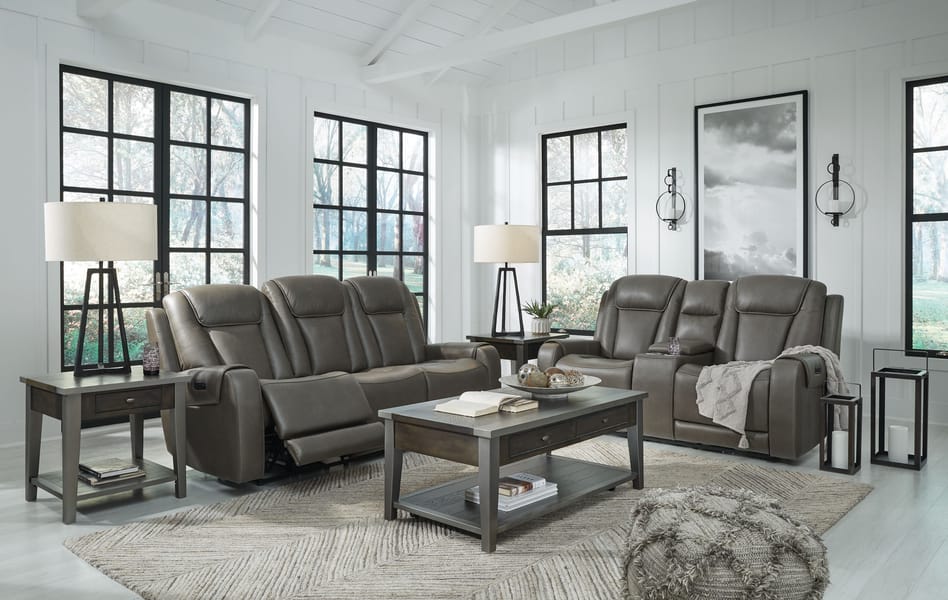 Ashley Living Room 2 Piece Power Reclining Sofa and Loveseat 11808-15-18