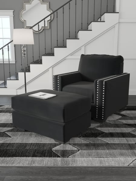 Ashley Living Room Chair with Ottoman 12206-20-14