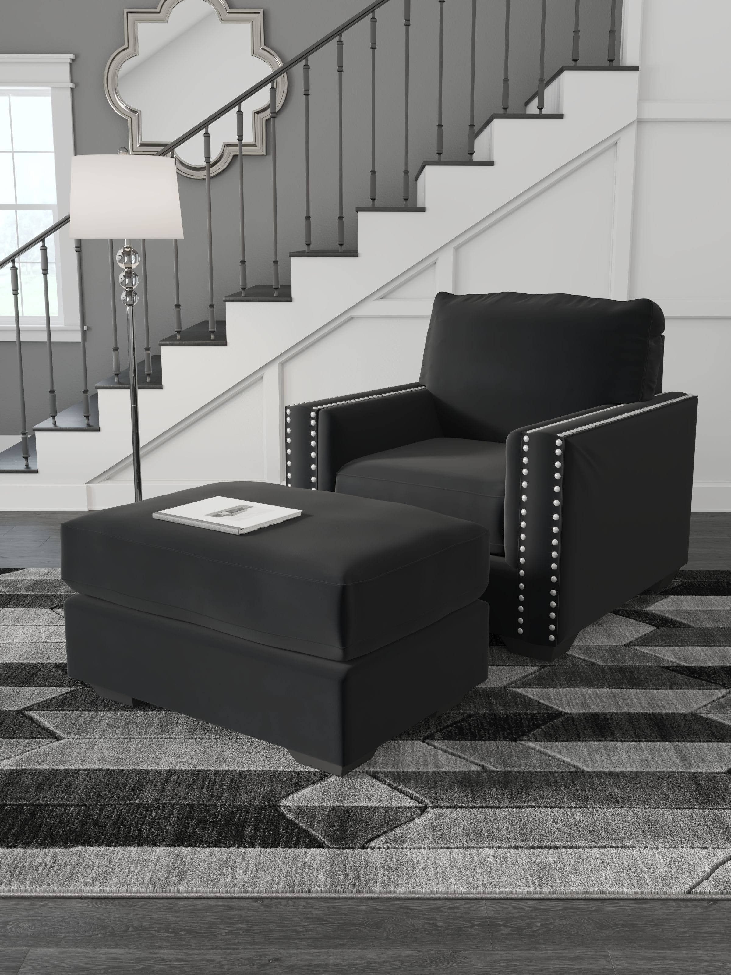 Ashley Living Room Chair with Ottoman 12206-20-14