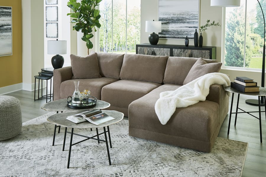 Ashley Living Room Right Arm Facing Corner Chaise 3 Pc Sectional 14603-64-46-17