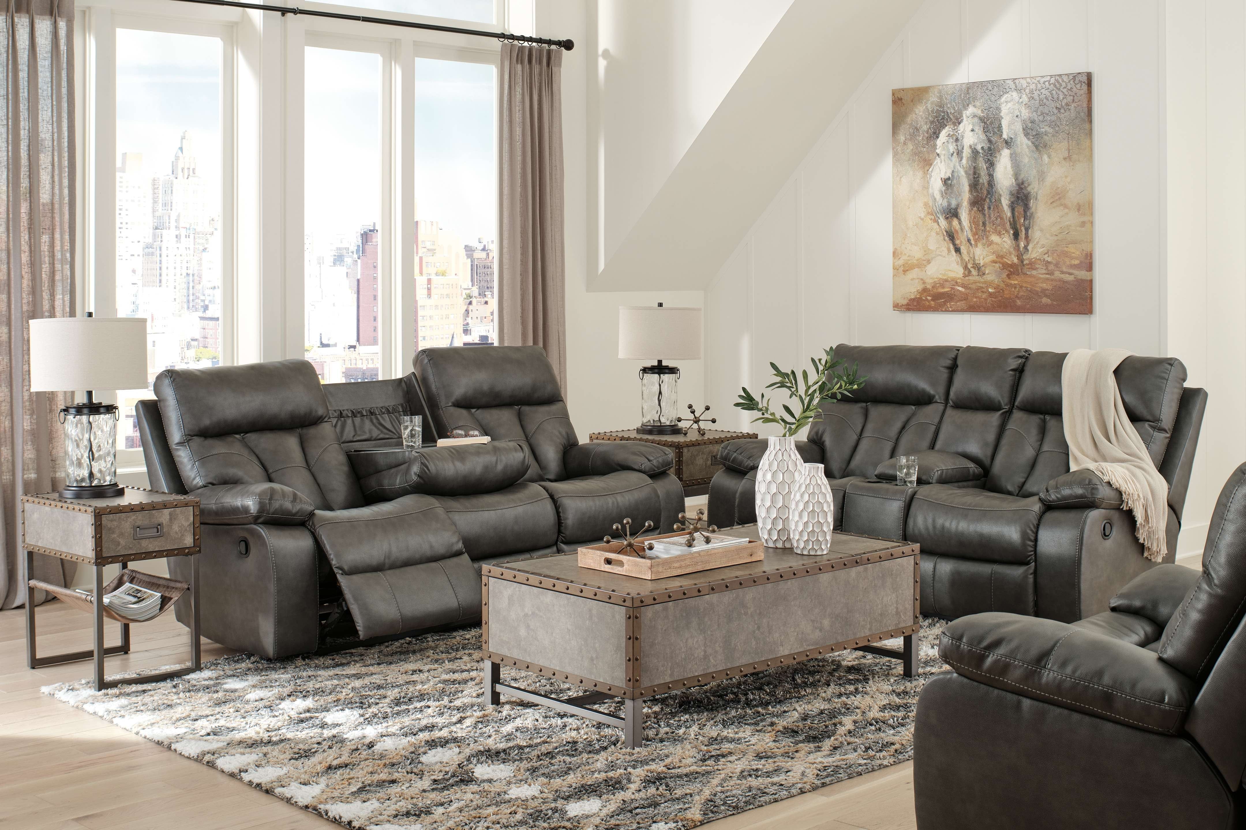 Ashley Living Room 3 Piece Reclining Living Room Set 14801-89-94-25