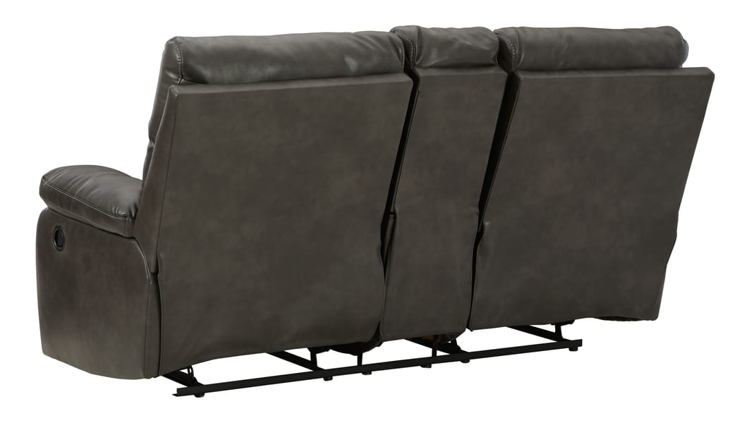 Ashley Living Room Double Reclining Loveseat with Console & Power 1480194