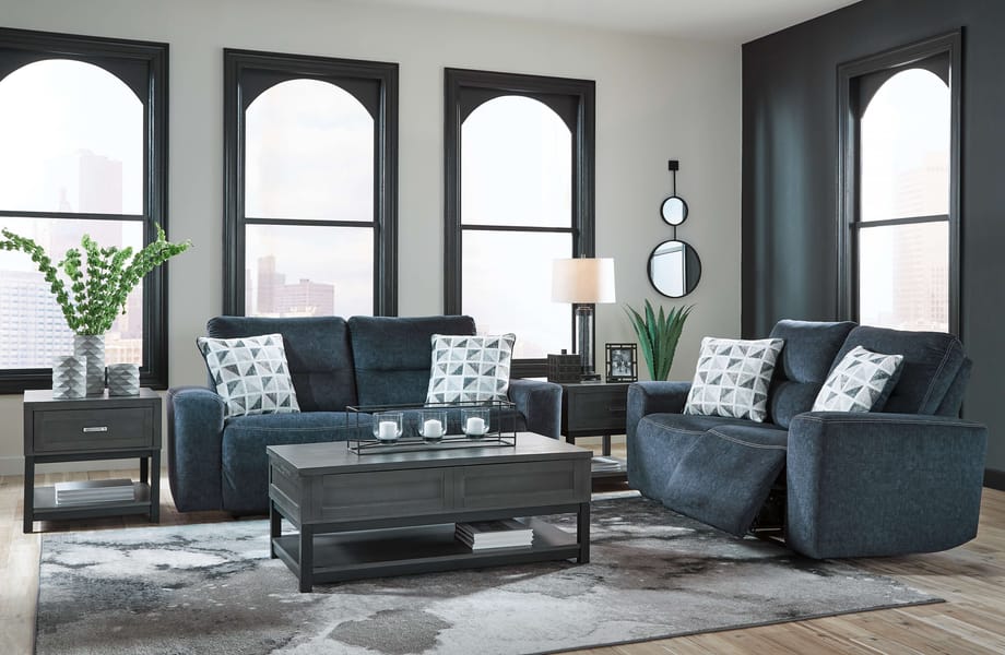 Ashley Living Room Power Sofa and Loveseat 15504-47-74