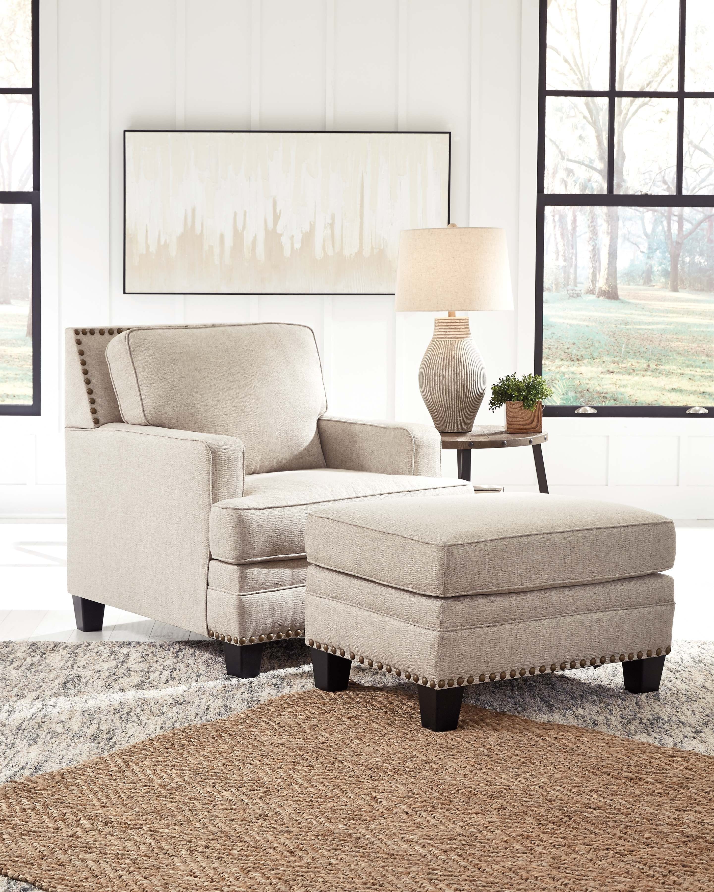 Ashley Living Room Chair with Ottoman 15602-20-14