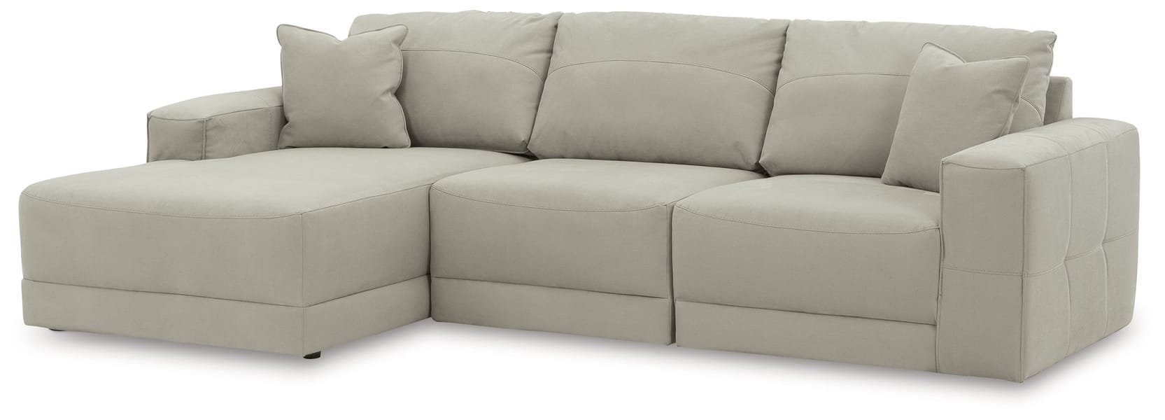 Ashley Living Room Gray - Left Arm Facing Corner Chaise 3 Pc Sectional 18304-16-46-65