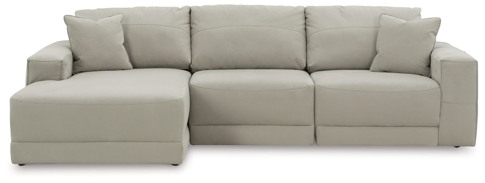 Ashley Living Room Gray - Left Arm Facing Corner Chaise 3 Pc Sectional 18304-16-46-65