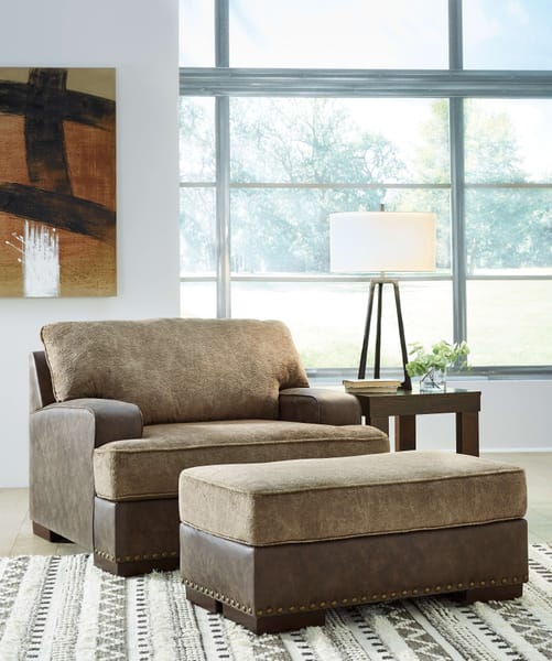 Ashley Living Room Chair And A Half and Ottoman 18704-23-14