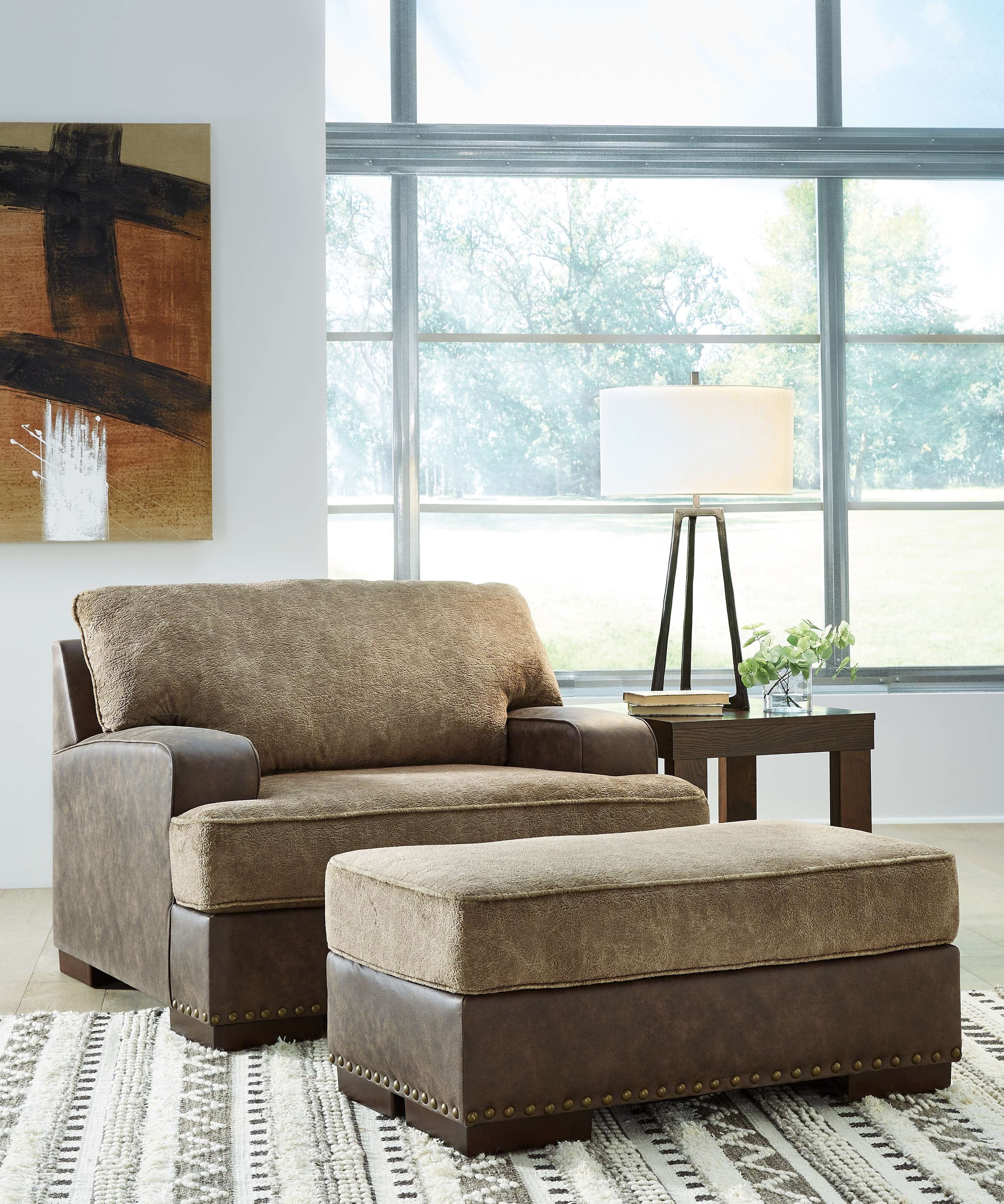 Ashley Living Room Chair And A Half and Ottoman 18704-23-14