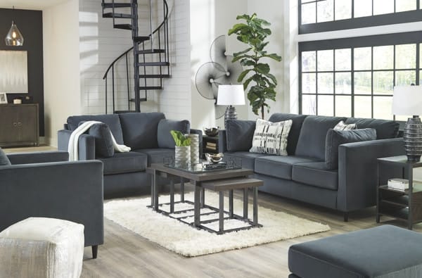 Ashley Living Room Chair with Ottoman 19803-20-14