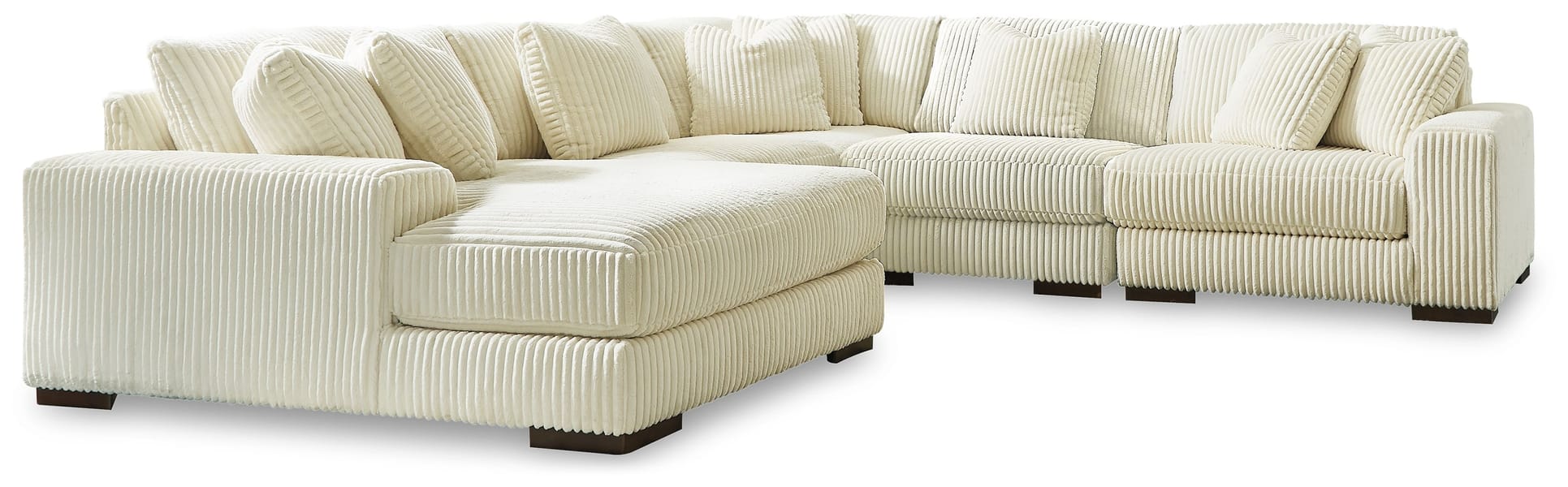 Linda 5 Pc Sectional in Beige Fabric