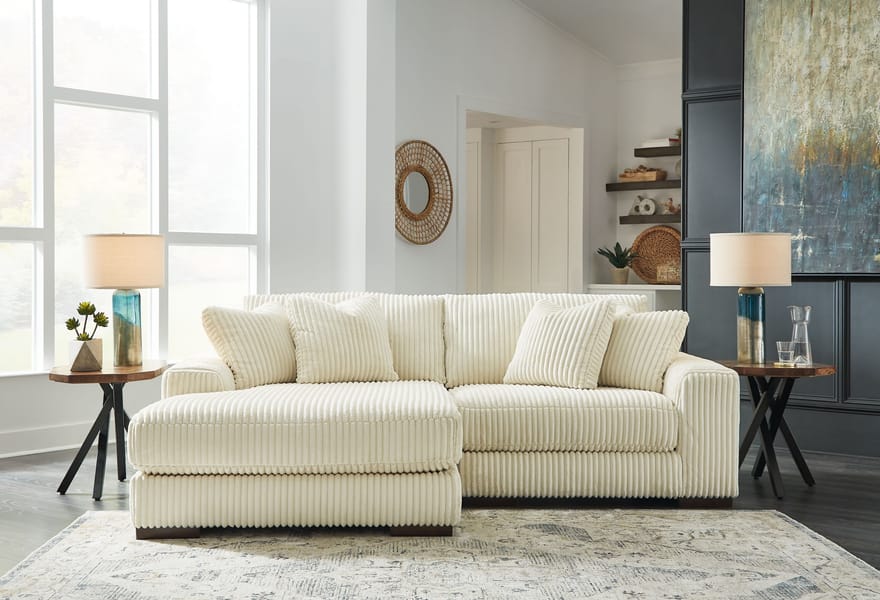 Linda 2 Pc Sectional in Beige Fabric
