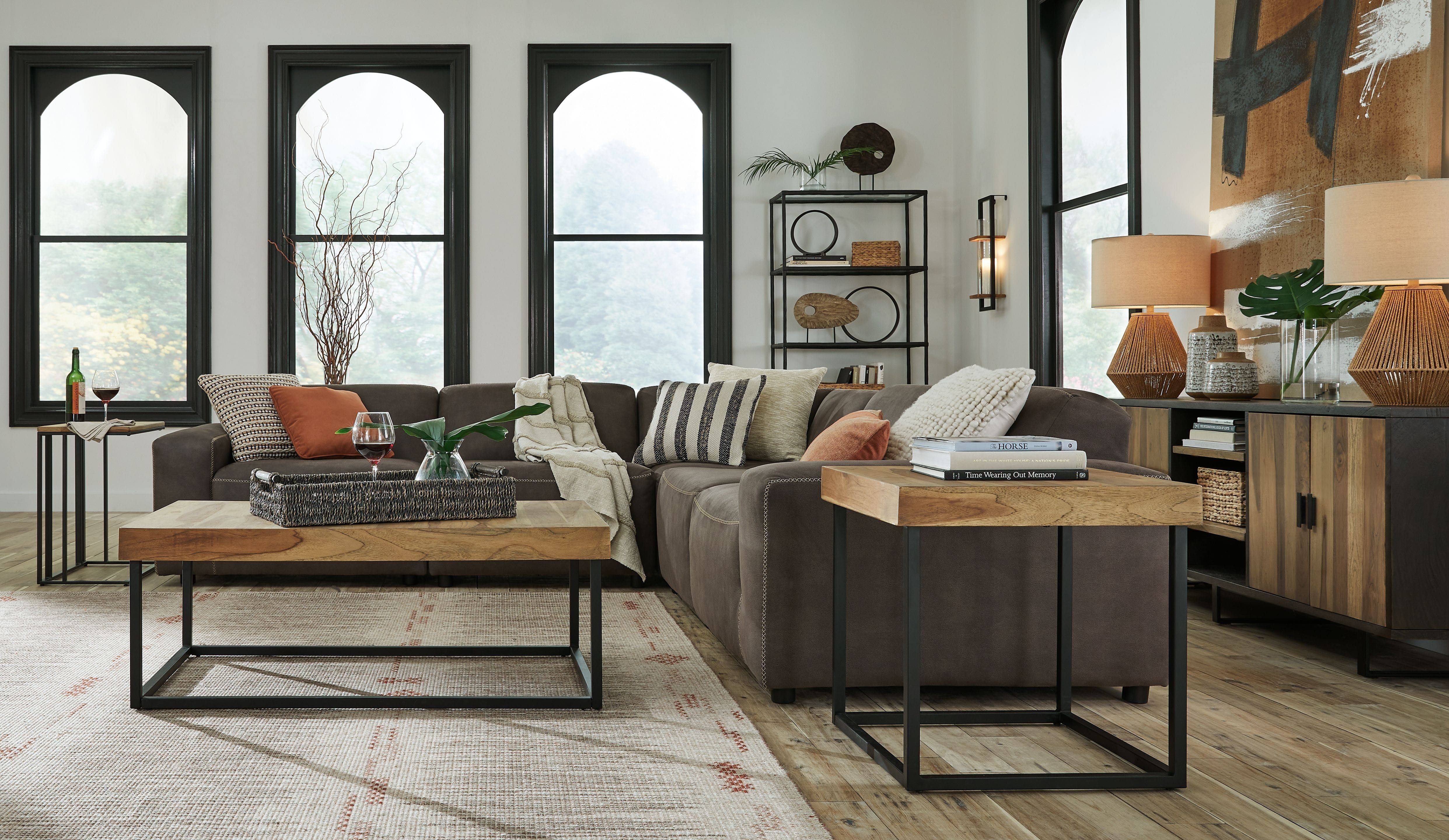 Ashley Living Room Sectional With Ottoman 21301-64-46-2-77-65-08