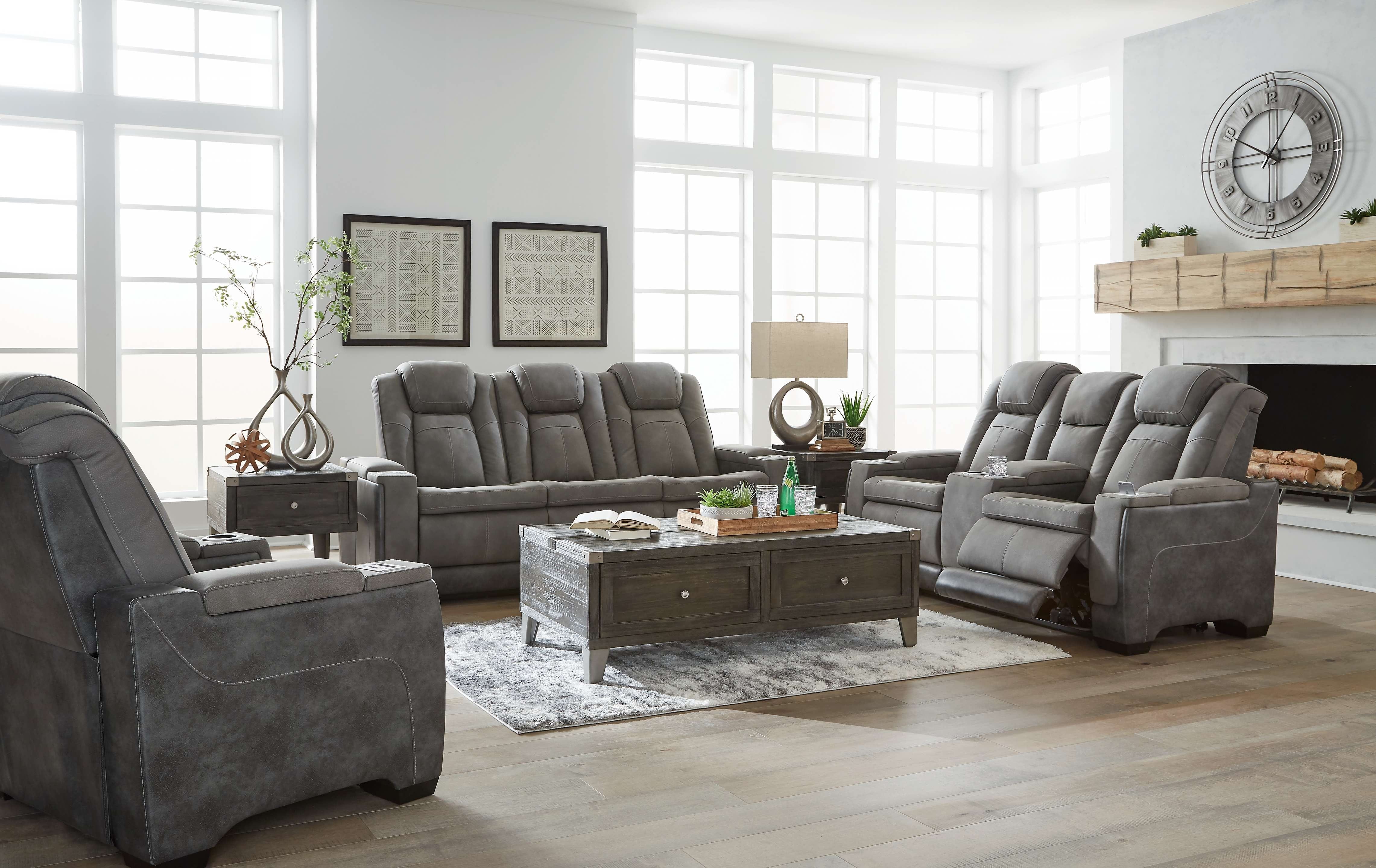 Ashley Living Room 3 Piece Power Living Room Set 22004-15-18-13