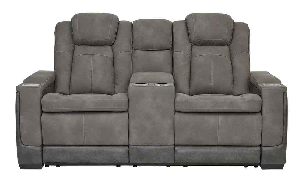 Ashley Living Room Power Reclining Console Loveseat with Adjustable Headrest 2200418