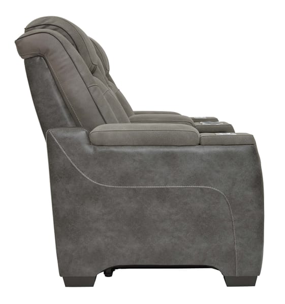 Ashley Living Room Power Reclining Console Loveseat with Adjustable Headrest 2200418