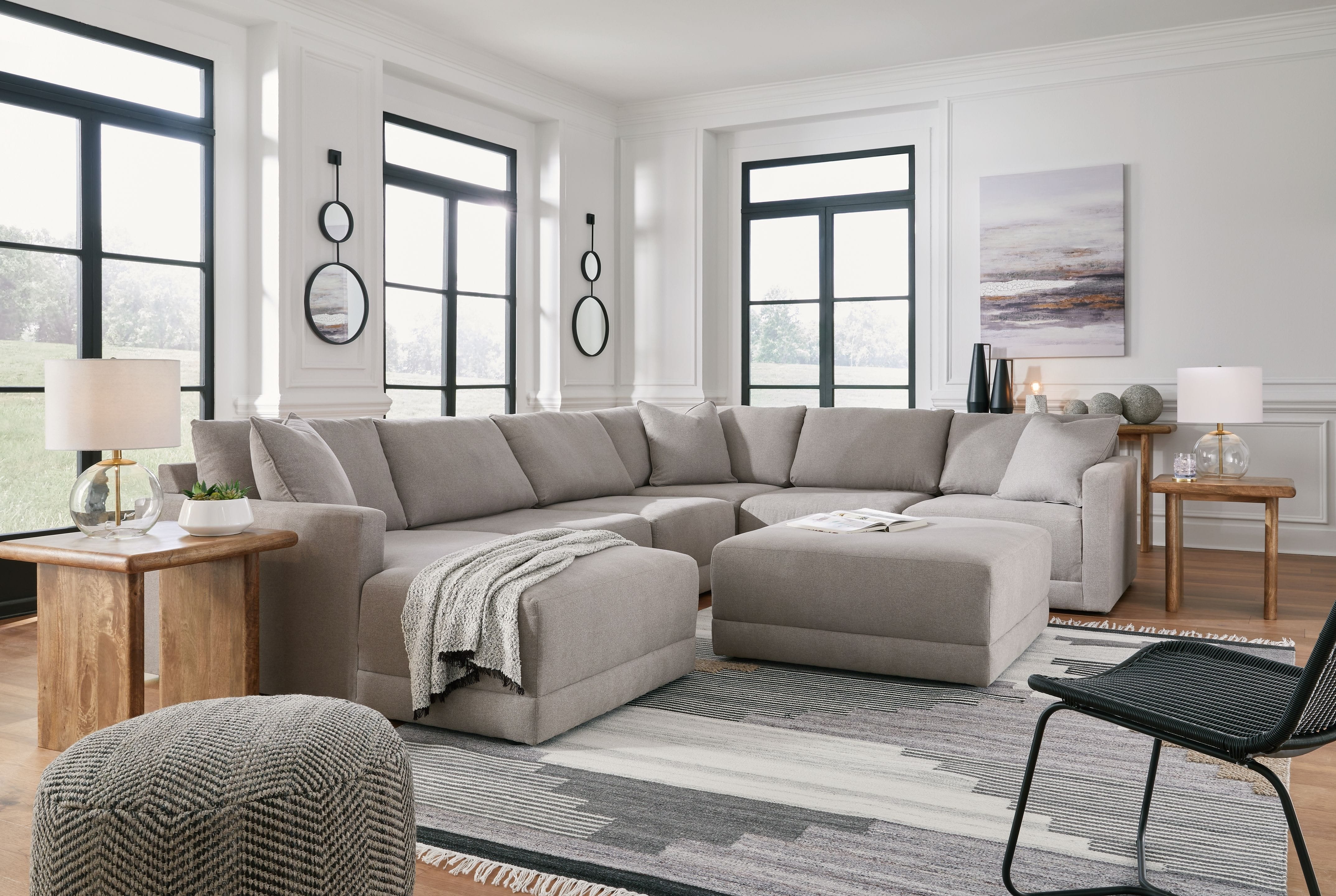 Ashley Living Room Sectional With Ottoman 22201-16-46-3-77-65-08