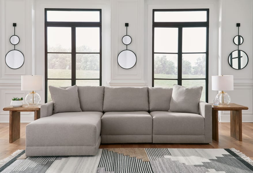 Ashley Living Room Left Arm Facing Corner Chaise 3 Pc Sectional 22201-16-46-65