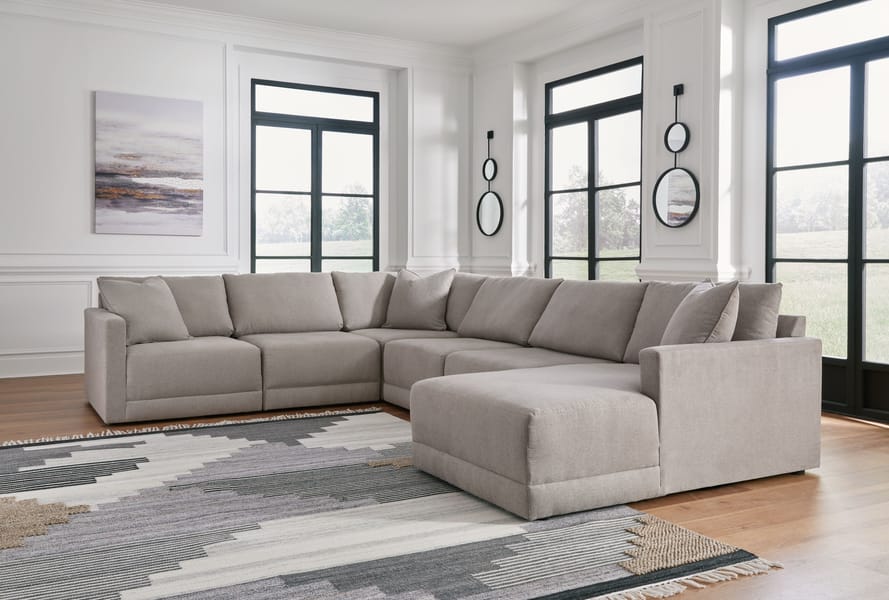Ashley Living Room Right Arm Facing Corner Chaise 6 Pc Sectional 22201-64-46-3-77-17
