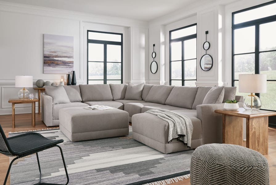 Ashley Living Room Right Arm Facing Corner Chaise 6 Pc Sectional 22201-64-46-3-77-17