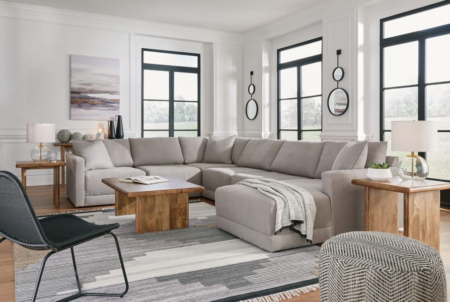 Ashley Living Room Right Arm Facing Corner Chaise 6 Pc Sectional 22201-64-46-3-77-17