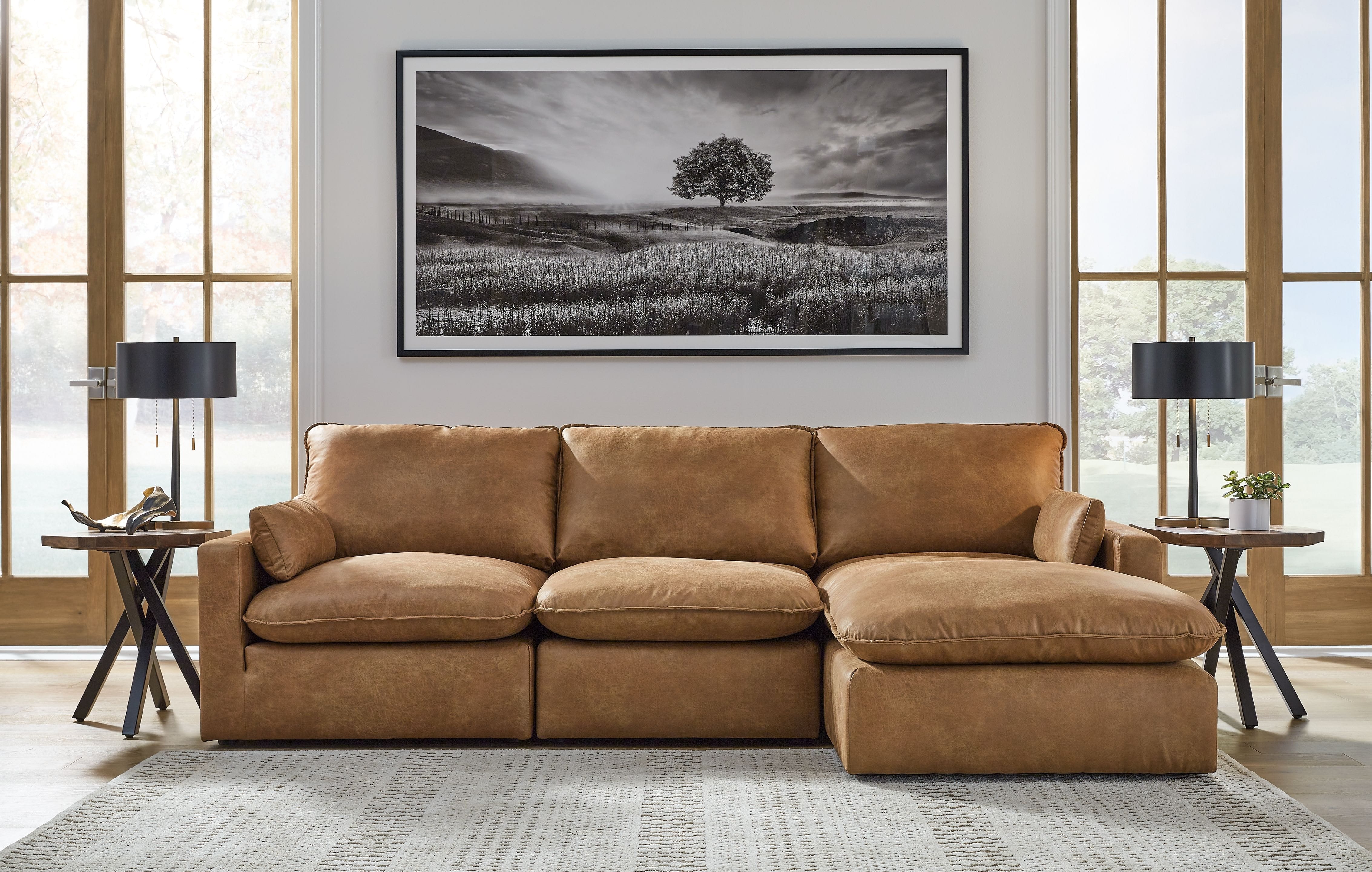 Ashley Living Room Right Arm Facing Corner Chaise 3 Pc Sectional 22501-64-46-17