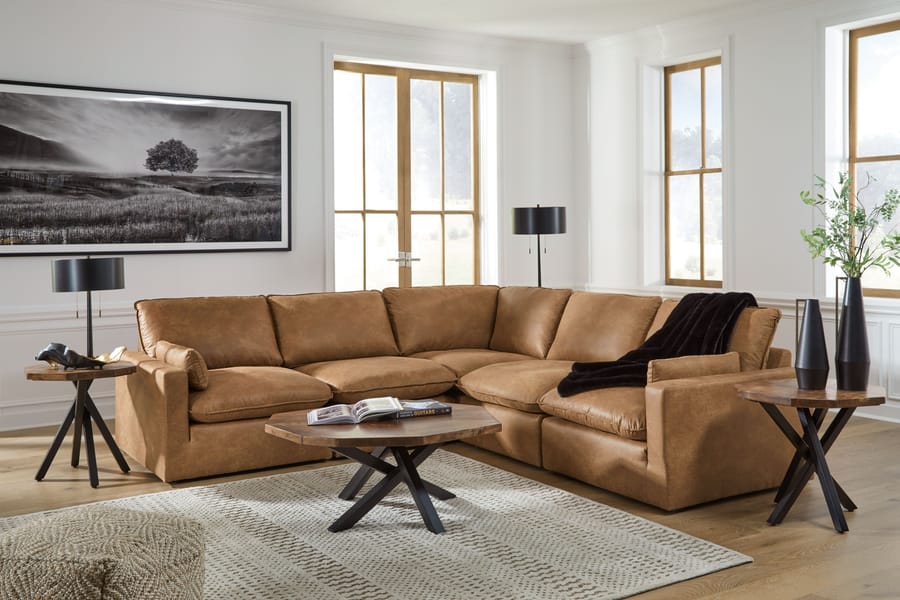Ashley Living Room Left Arm Facing Corner Chair 5 Pc Sectional 22501-64-46-77-46-65