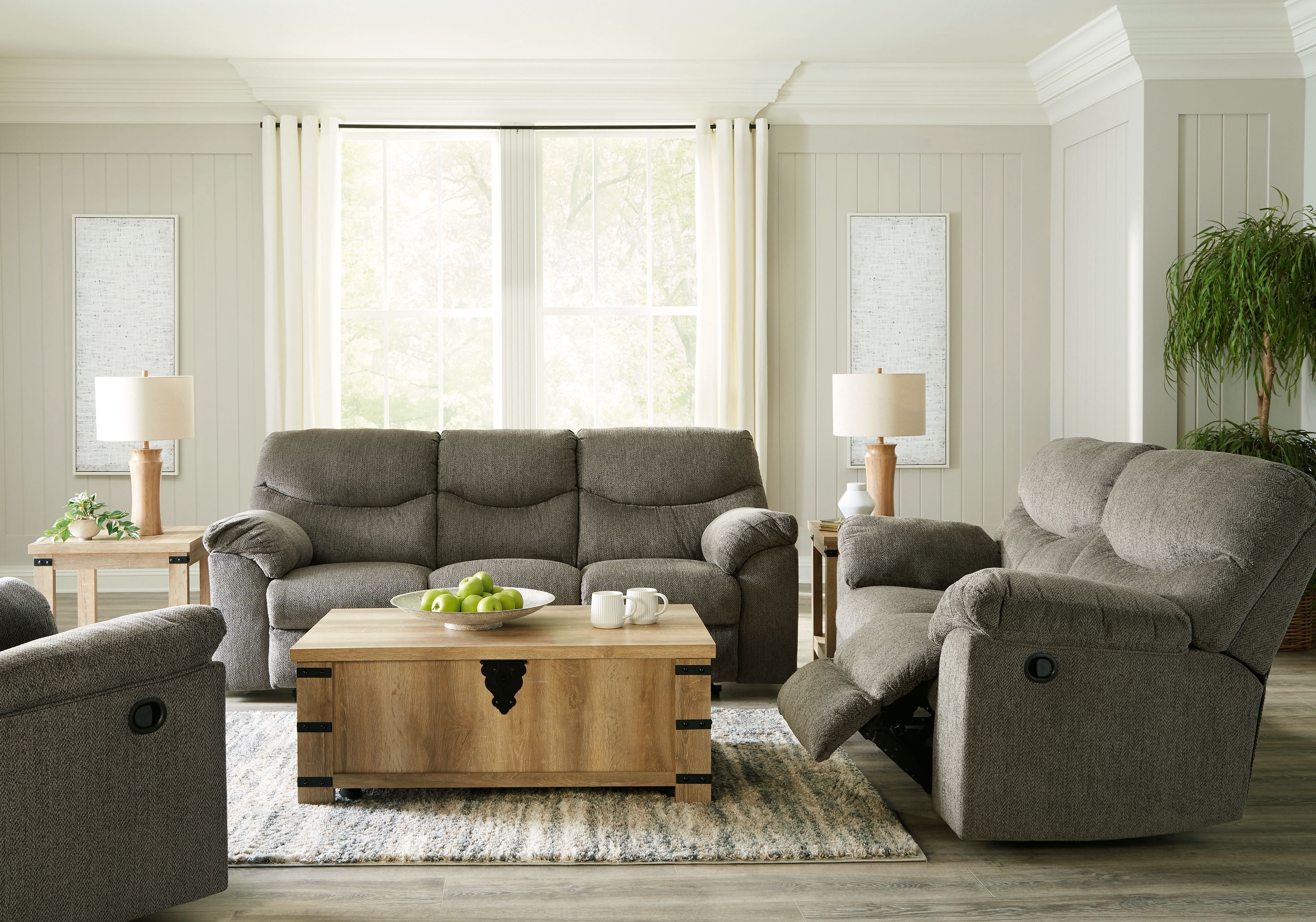 Ashley Living Room 3 Piece Reclining Living Room Set 28201-88-86-25