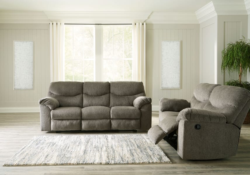 Ashley Living Room 2 Piece Reclining Sofa and Loveseat 28201-88-86