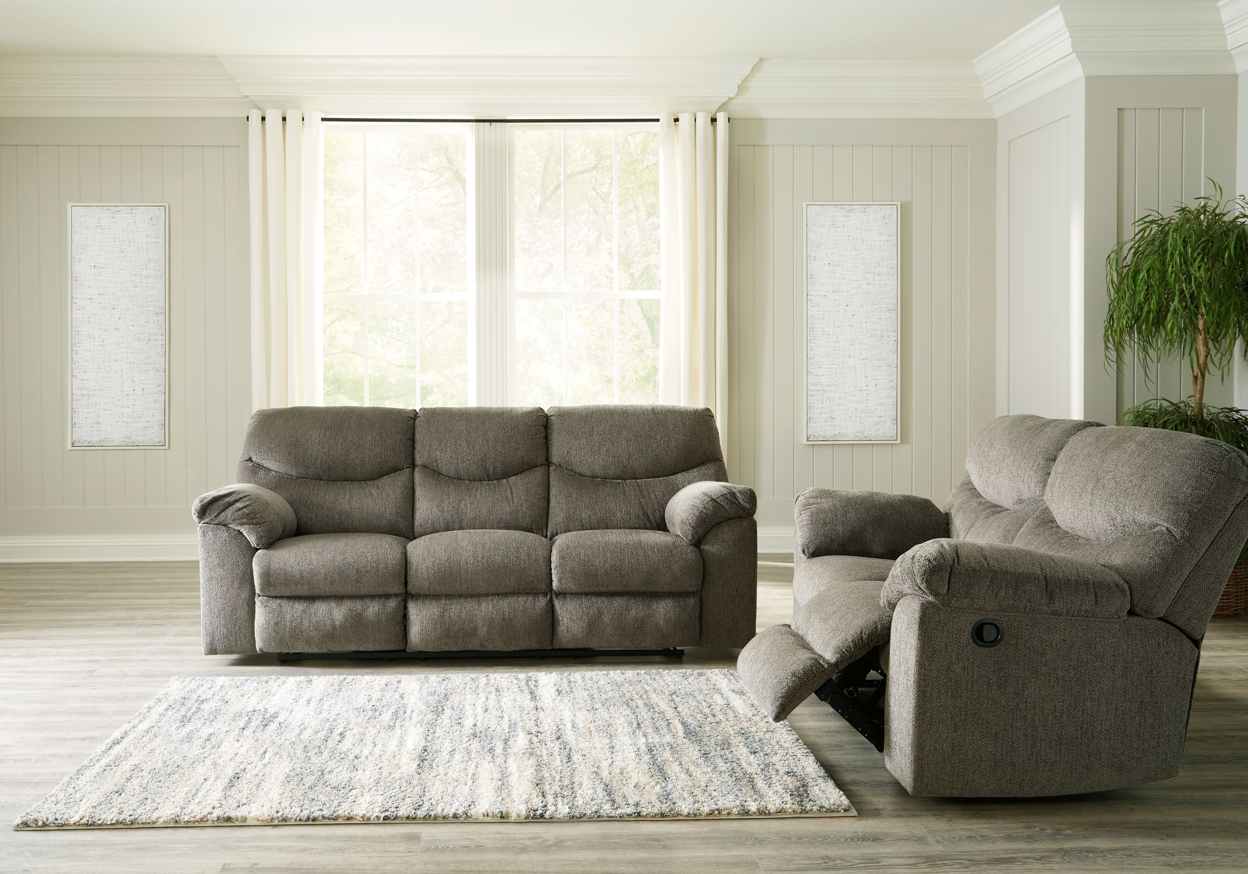 Ashley Living Room 2 Piece Reclining Sofa and Loveseat 28201-88-86