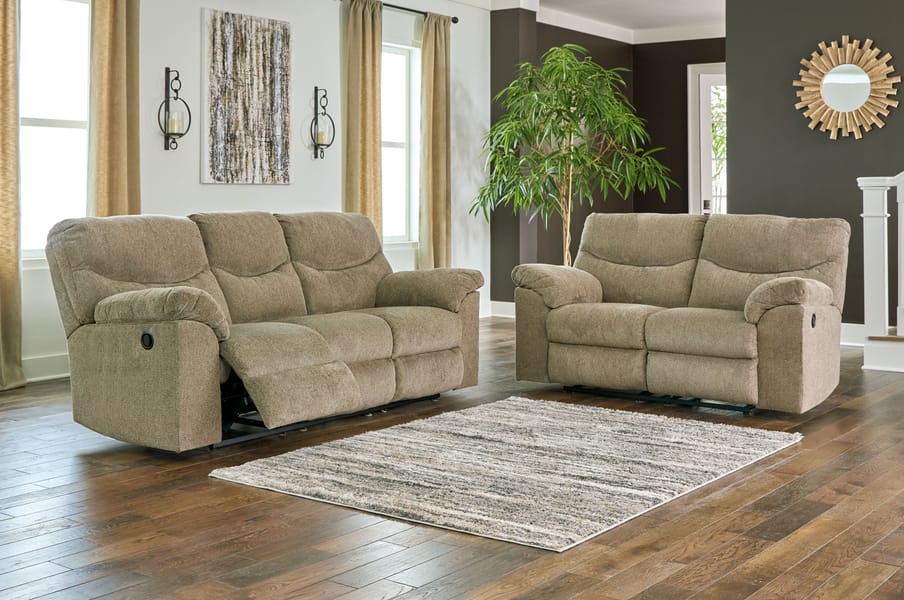 Ashley Living Room Reclining Sofa and Loveseat 28202-88-86