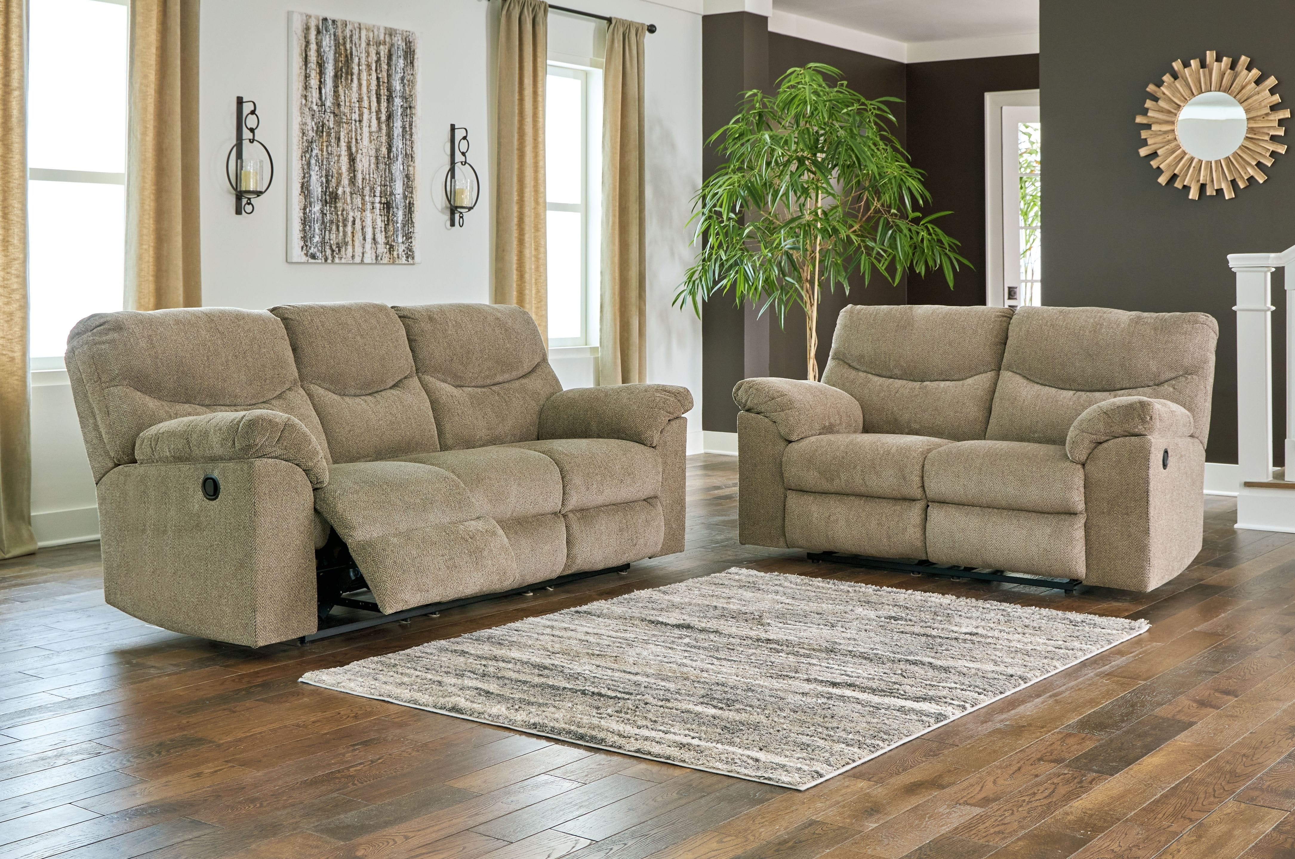 Ashley Living Room Reclining Sofa and Loveseat 28202-88-86