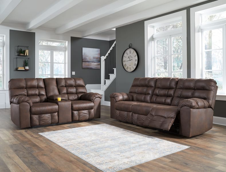 Ashley Living Room 2 Piece Reclining Sofa and Loveseat 28401-89-94