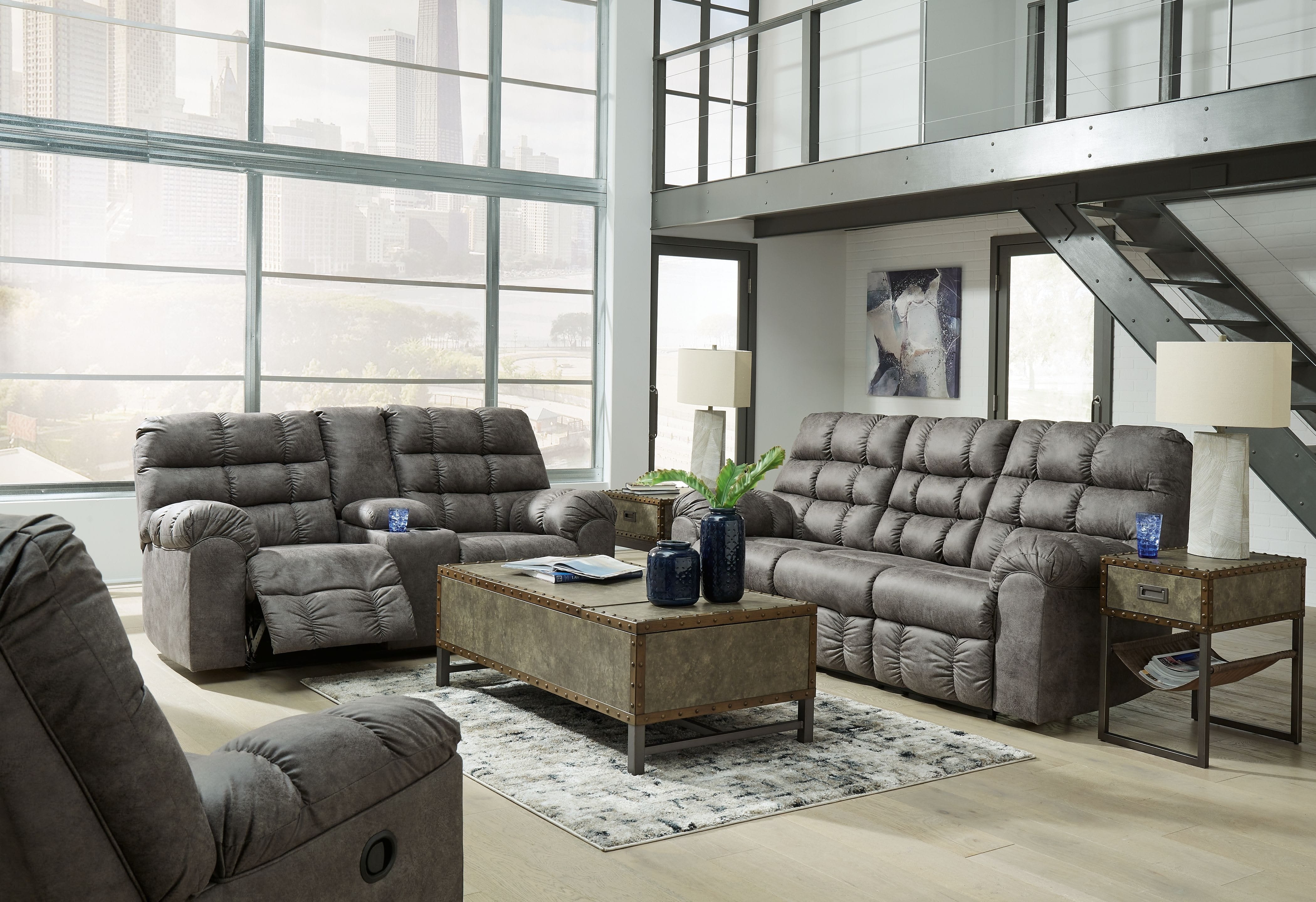 Ashley Living Room 3 Piece Reclining Living Room Set 28402-89-94-28