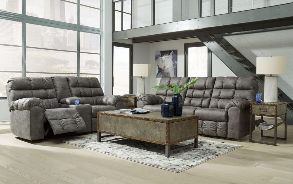 Ashley Living Room 2 Piece Reclining Sofa and Loveseat 28402-89-94