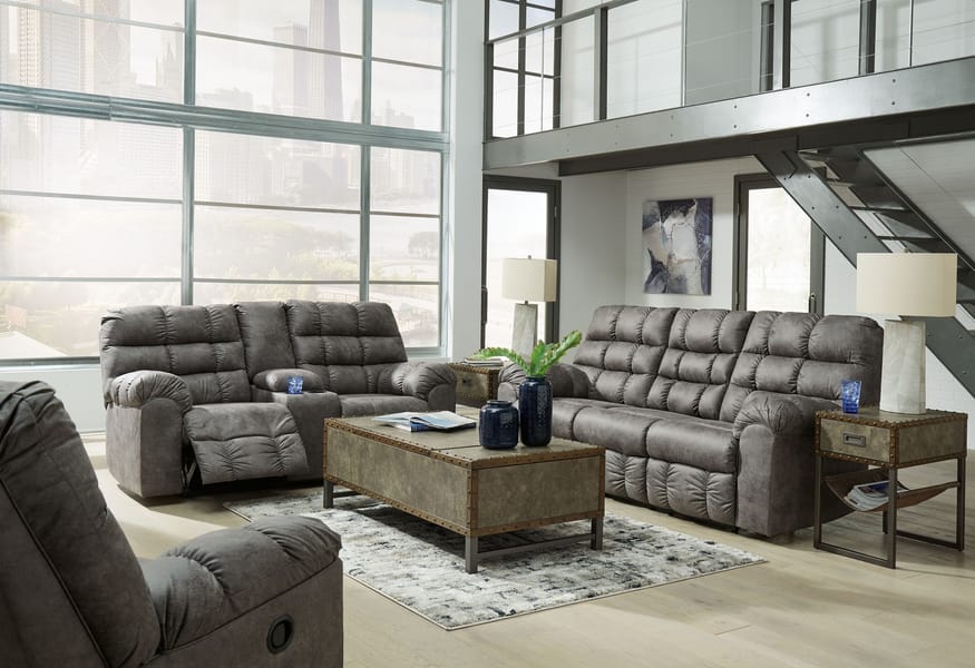 Ashley Living Room 2 Piece Reclining Sofa and Loveseat 28402-89-94