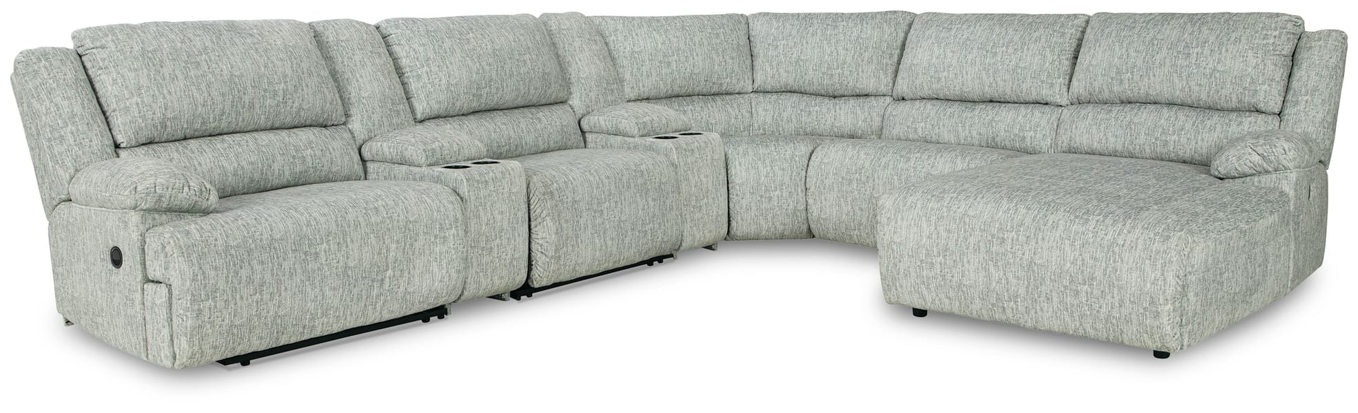 Ashley Living Room Left Arm Facing Recliner 7 Pc Sectional 29302-40-19-46-57-2-77-07
