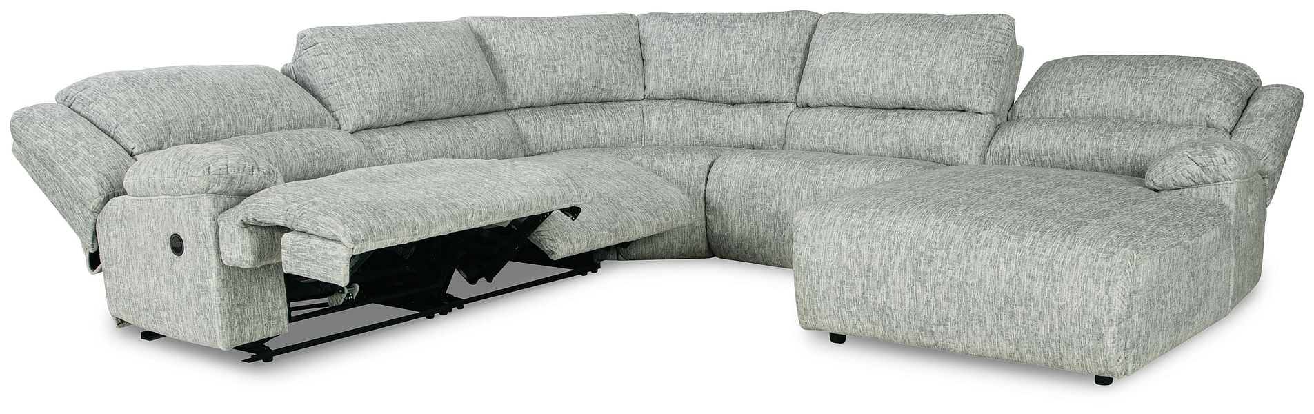 Ashley Living Room Left Arm Facing Recliner 5 Pc Sectional 29302-40-19-77-46-07