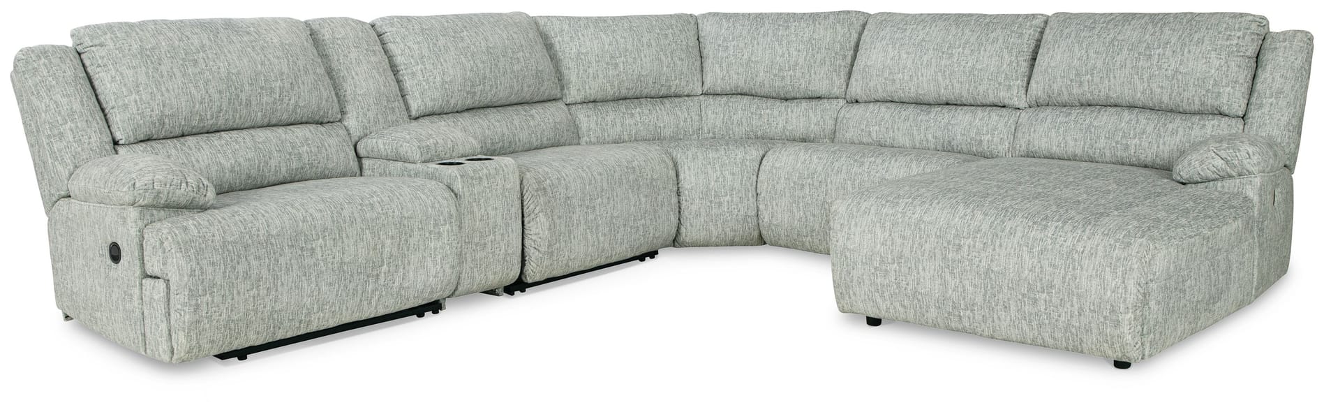 Ashley Living Room Left Arm Facing Recliner 6 Pc Sectional 29302-40-57-19-77-46-07