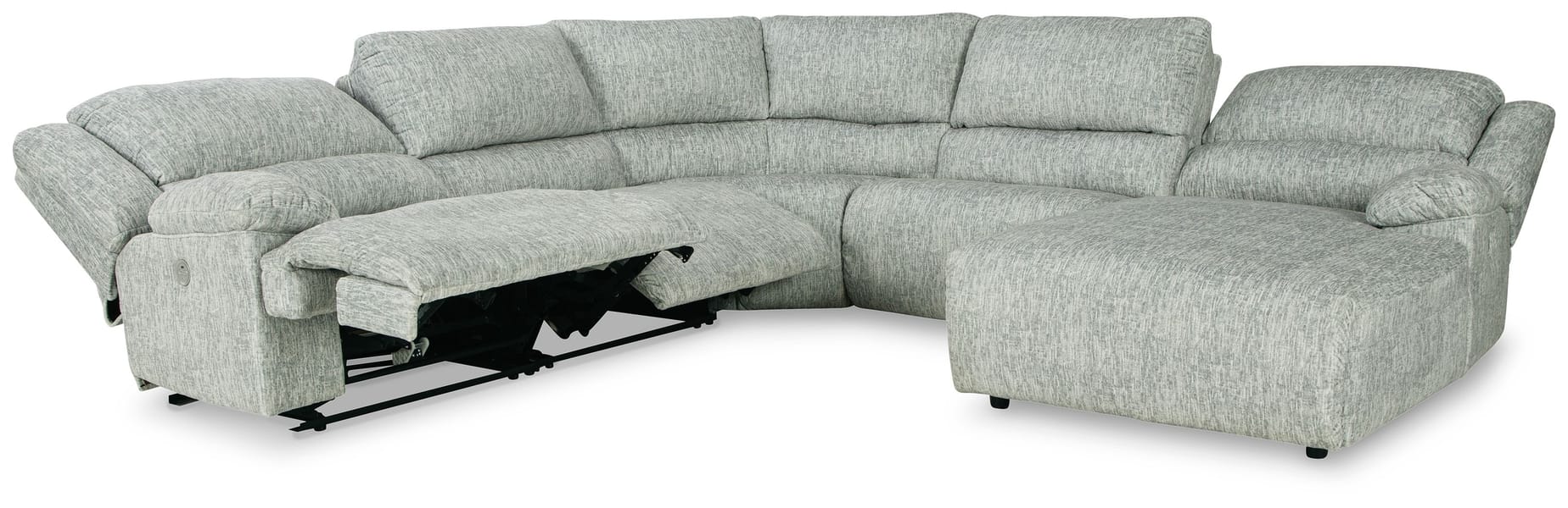 Ashley Living Room Left Arm Facing Power Recliner 5 Pc Sectional 29302-58-19-77-46-97