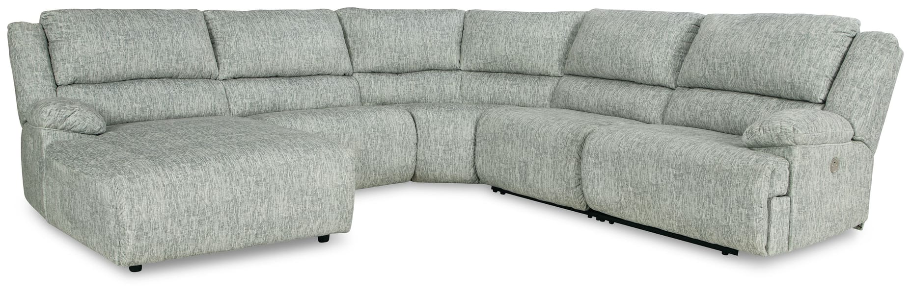 Ashley Living Room Left Arm Facing Power Reclining Chaise 5 Pc Sectional 29302-79-46-77-19-62