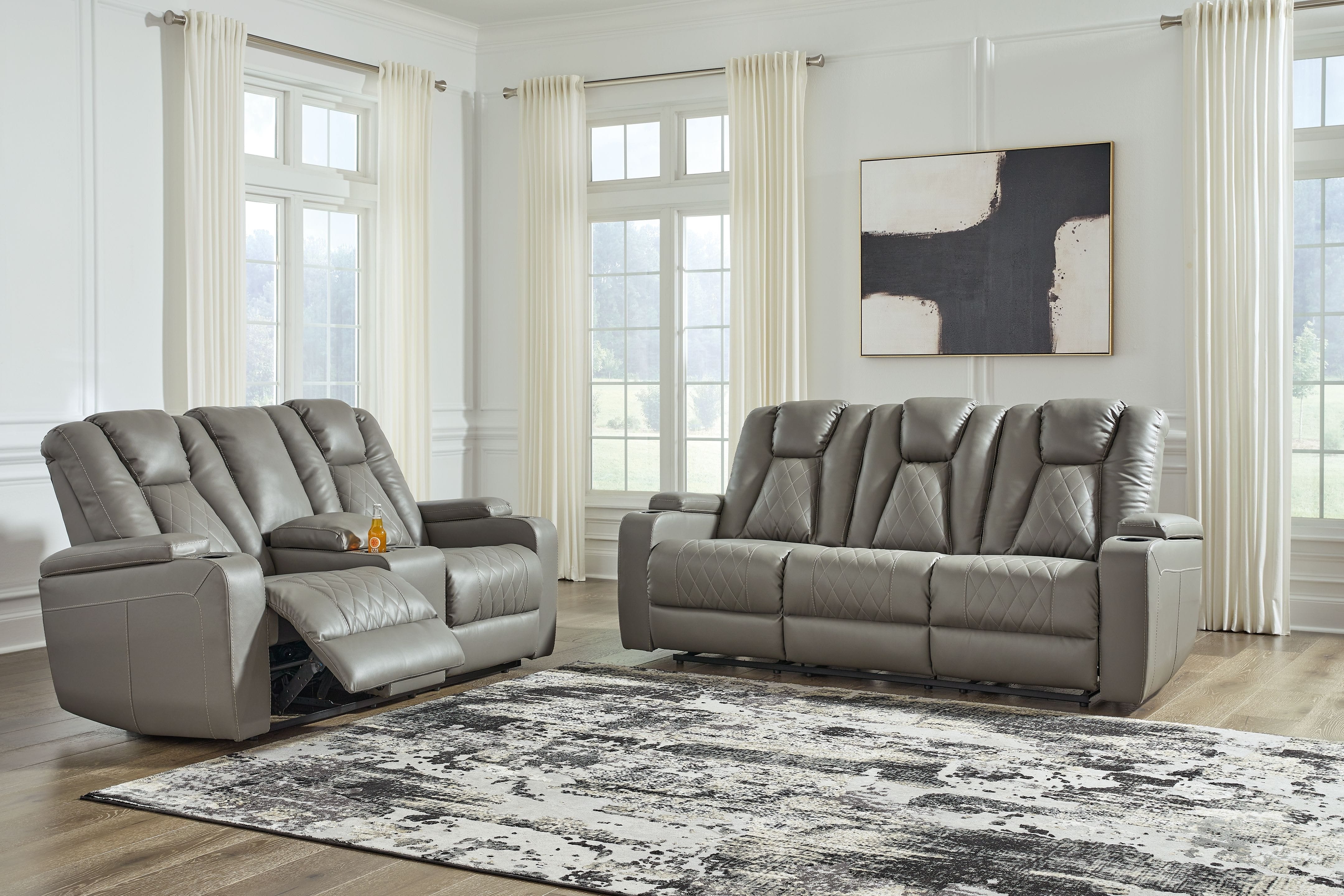 Ashley Living Room 2 Piece Reclining Sofa and Loveseat 29702-89-94